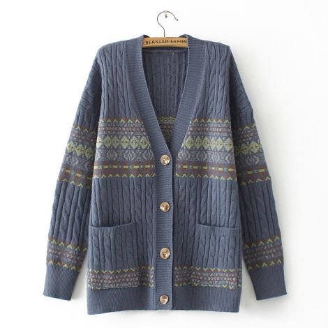 Women's Knit Sweater Jacket Coat Oversize