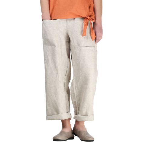 Women's Casual 100% Linen Pant w/Unique Pockets