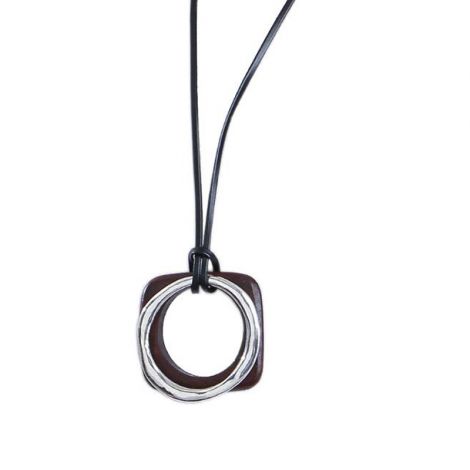 Women's Round Pendant Chain Necklace Accessories