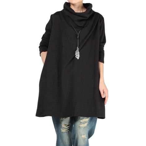 Women's Cowl Neck Long Sleeve Dress