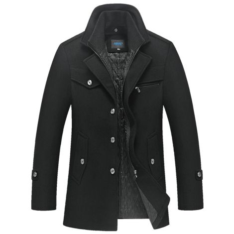 Men's Wool Coat Slim Fit Thick Walker Coat