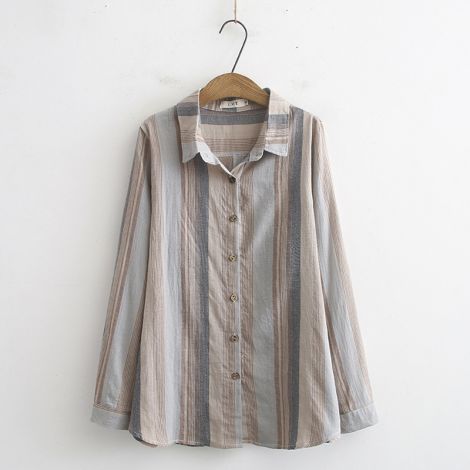 Women's V Neck Button Down Blouses Tops Cotton Shirt 