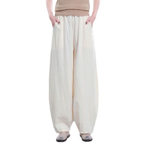 New summer vintage cotton  linen harem trousers