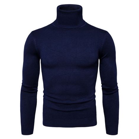 Men's Turtleneck Sweater Basic Knitted Sweatershirts