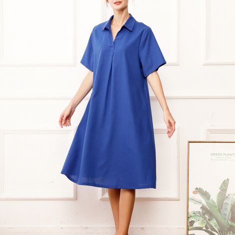 Women's Shirt Dresses Summer V Neck Short 