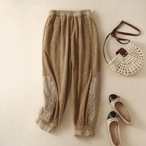 Corduray Lace Pants With pockets