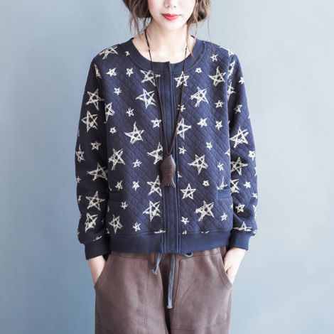 Fleece Button Down Cardigan Cotton Slim Fit Jacket