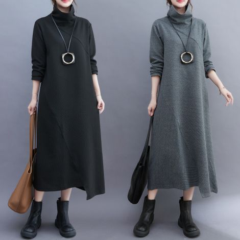 Irregular Winter Long Sleeve Fashion Dresses